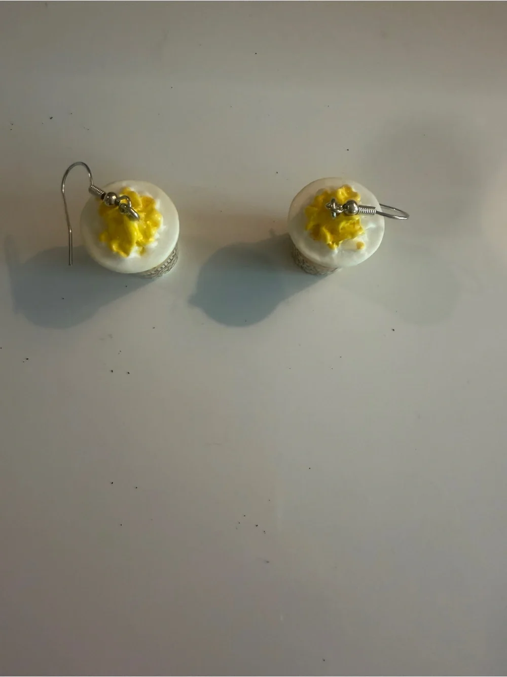 Novel Popcorn Bucket Dangle Earrings - Yellow Popcorn Design